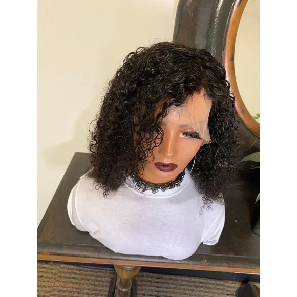 DEANNA18” CURLY NATURAL BLACK 13X4 LACE FRONT WIG
